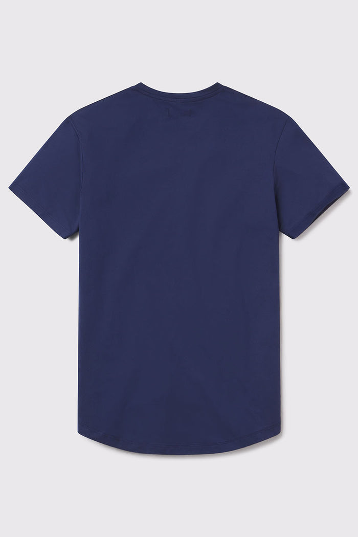 Fitted Drop Hem - Cadet - photo from back flat lay #color_cadet