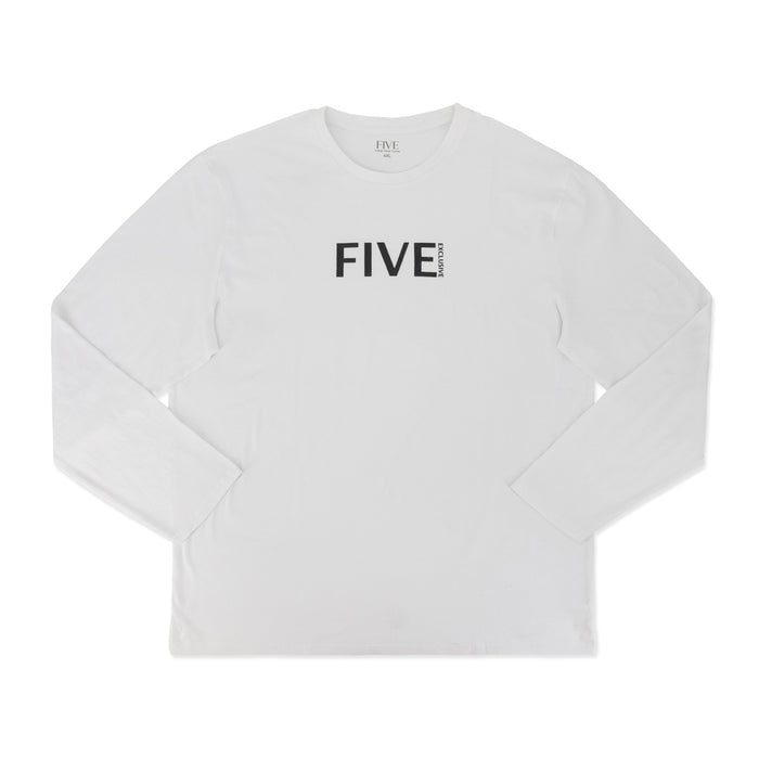 חולצת לייקרה לבנה Five מידות גדולות גברים