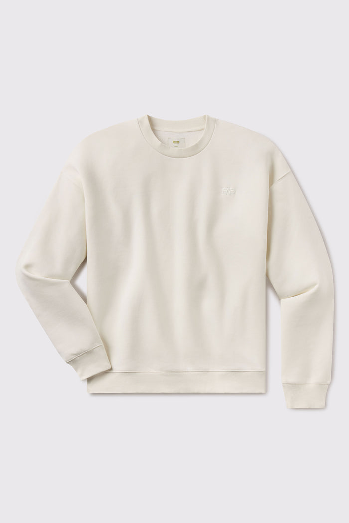 Foundation Crewneck - Drift- photo from front flat lay #color_drift
