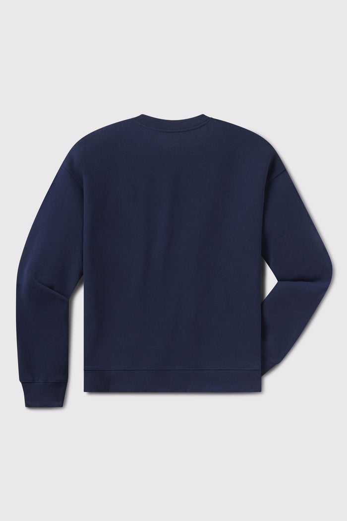 Foundation Crewneck - Abyss - photo from back flat lay #color_abyss