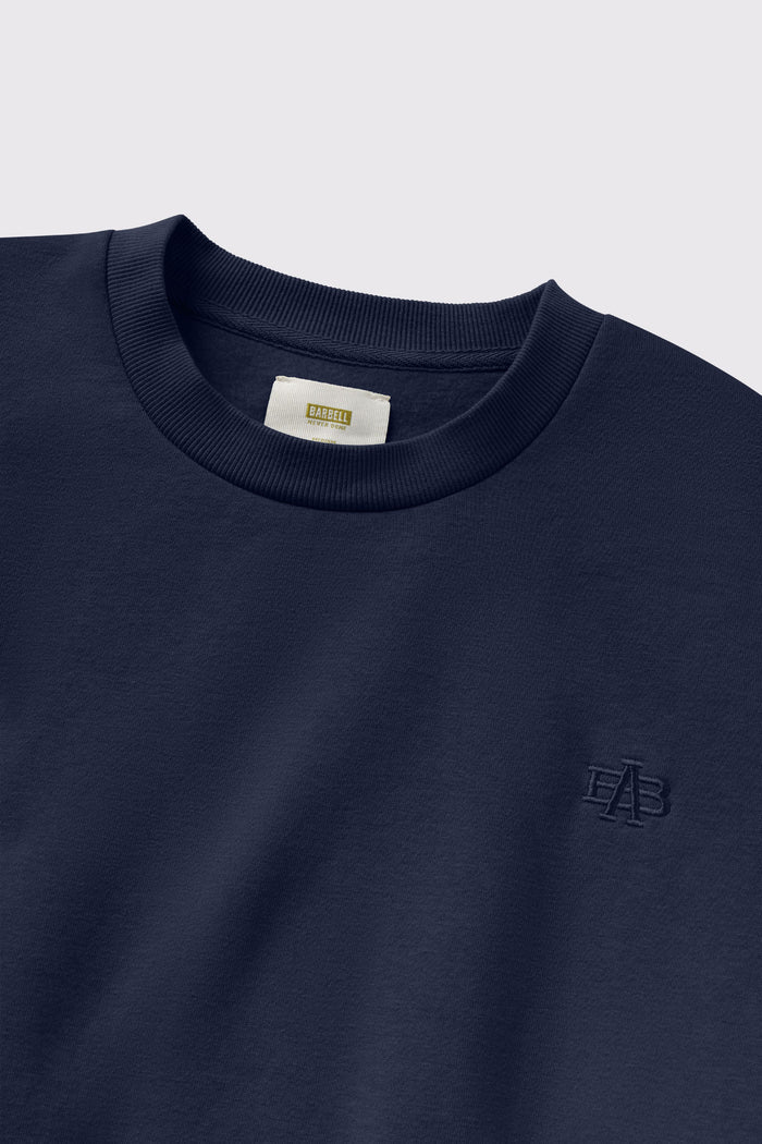 Foundation Crewneck - Abyss - photo from collar #color_abyss