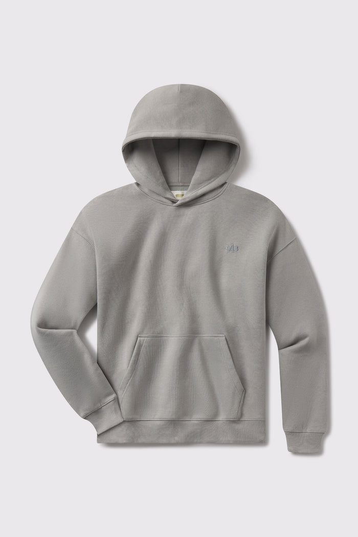 Foundation Hoodie - Flint - photo from from front flat lay #color_flint
