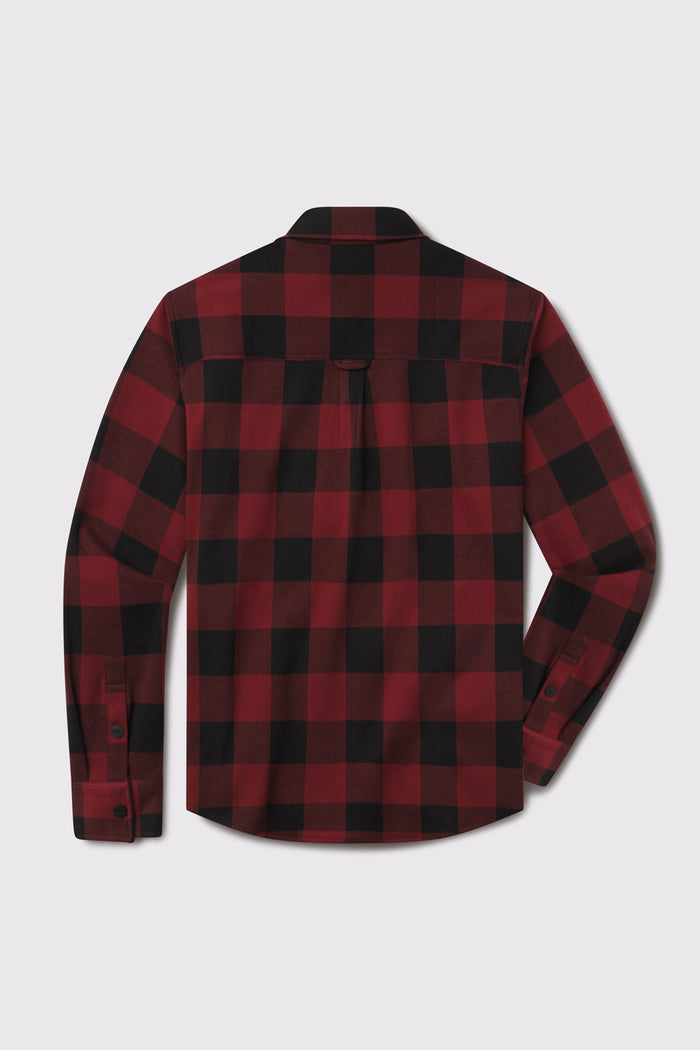 Frontier Flannel - Forge - photo from back flat lay #color_forge-plaid