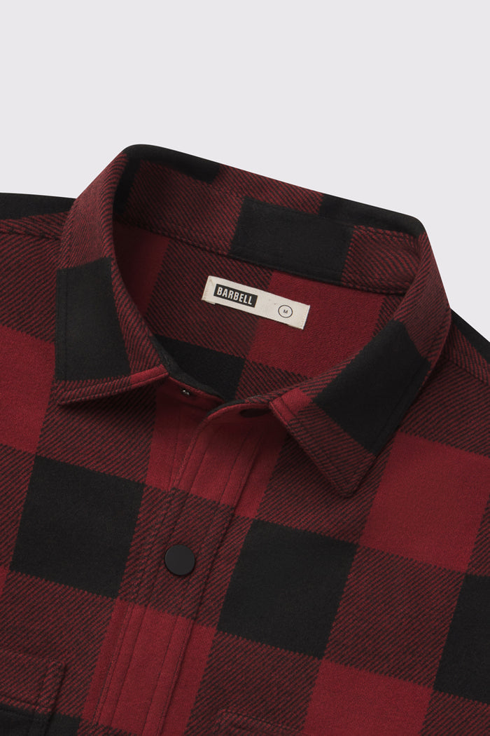 Frontier Flannel - Forge - photo from collar flat lay #color_forge-plaid