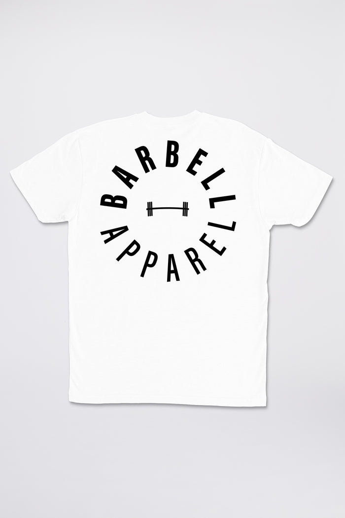 Full Circle Tee - White - photo from back flat lay #color_white
