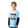 חולצת מעבר פאקמן Game Over עם פאייטים מתחלפים בנים
