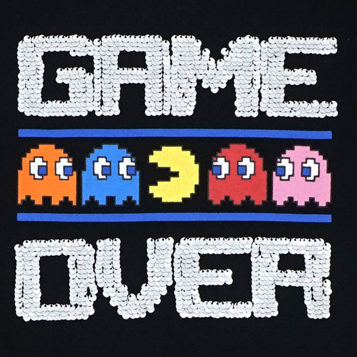 חולצת מעבר פאקמן Game Over עם פאייטים מתחלפים בנים