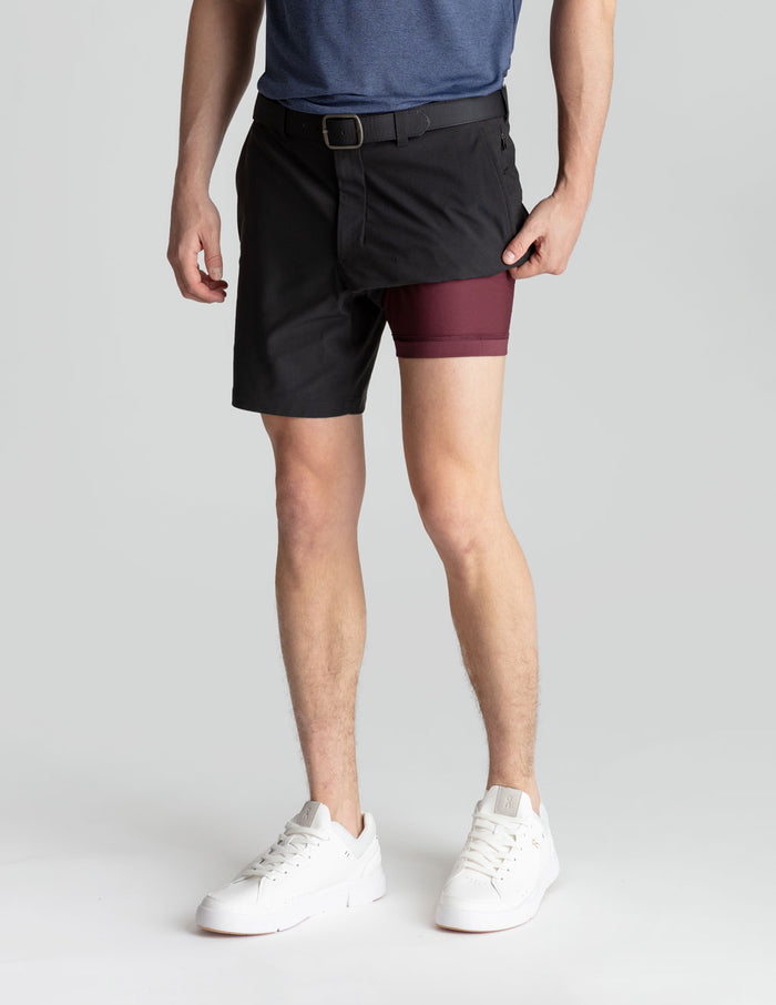 Golf Shorts - Mach Black (The Bethpage Slacks)