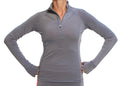 gray half zip