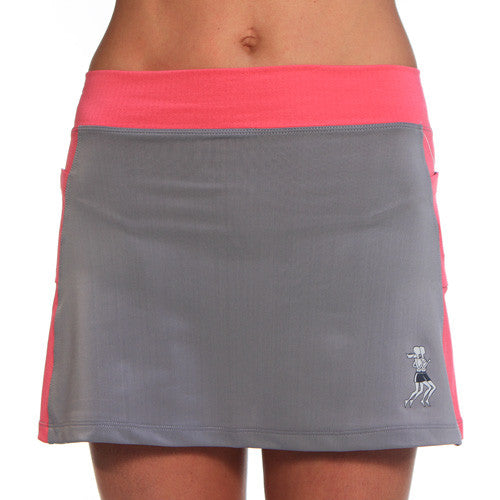 gray cerise running skirt