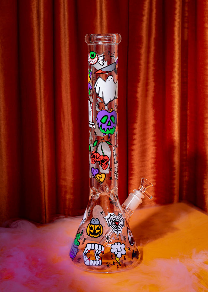 HALLOWEEN TATTOO BONG 16”