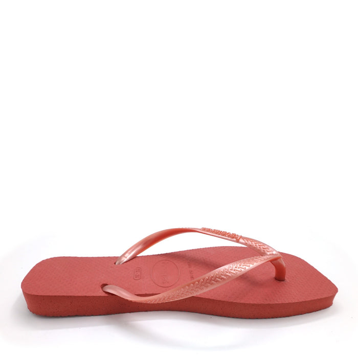 כפכף הוואינס סלים סקוואר Havaianas חום-חימר