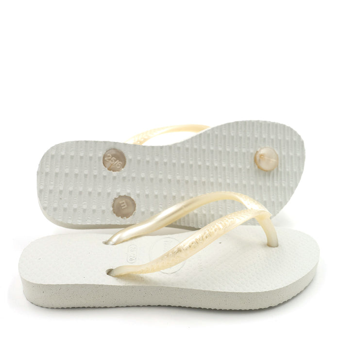 כפכף הוואינס סלים לבן Havaianas מידות ילדים
