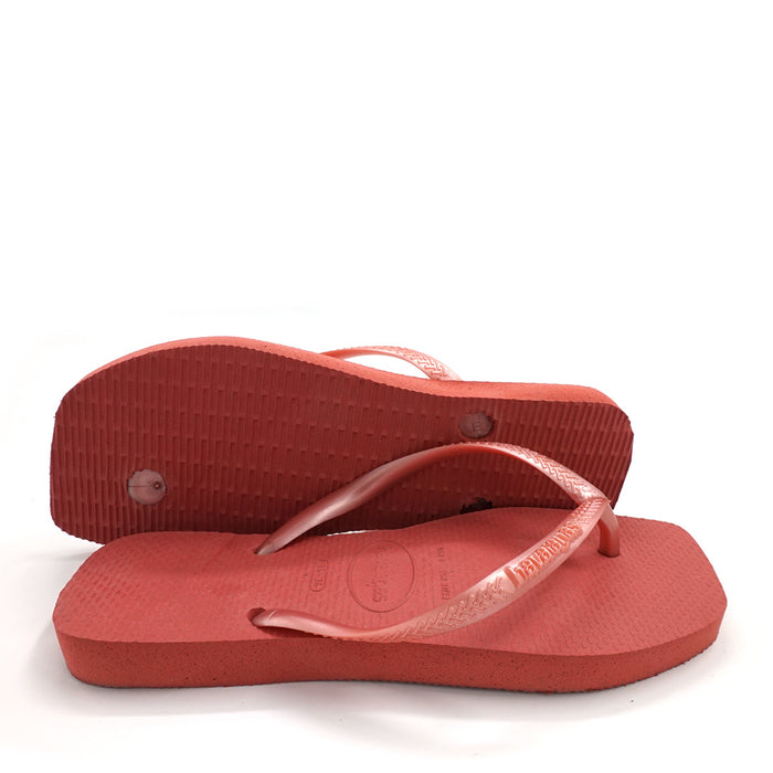 כפכף הוואינס סלים סקוואר Havaianas חום-חימר