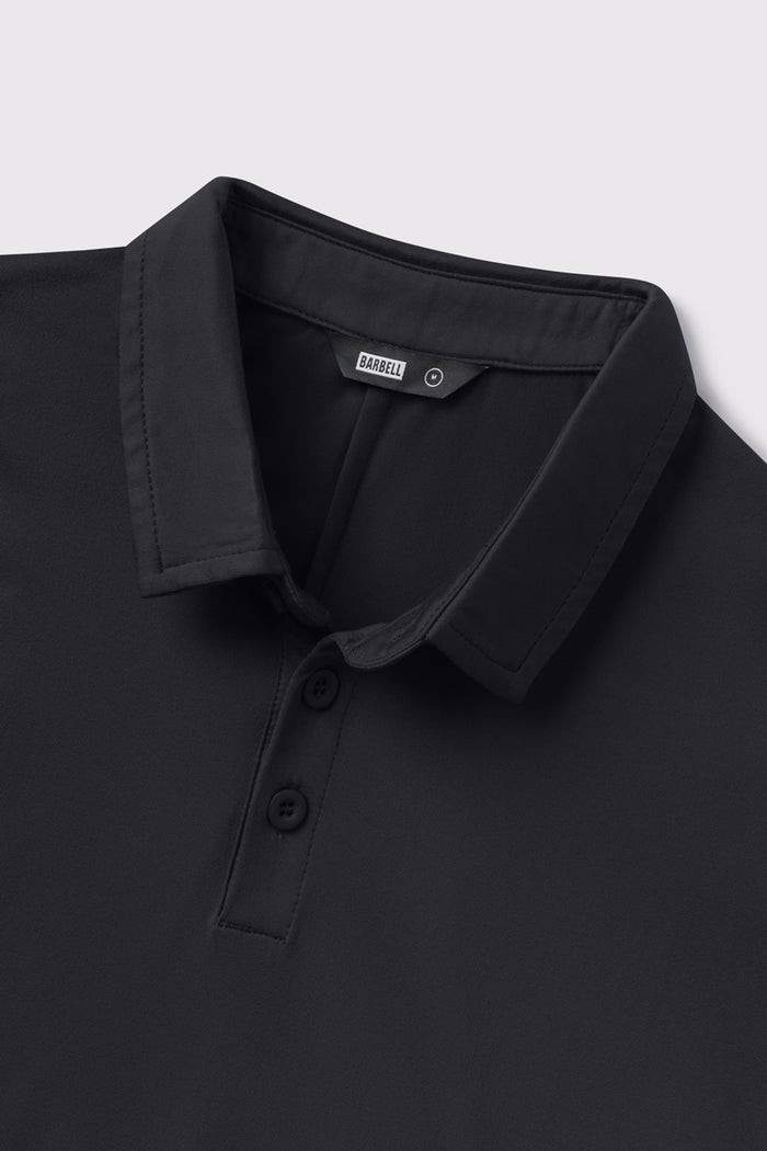 Havok Polo -Black - photo from front button detail #color_black