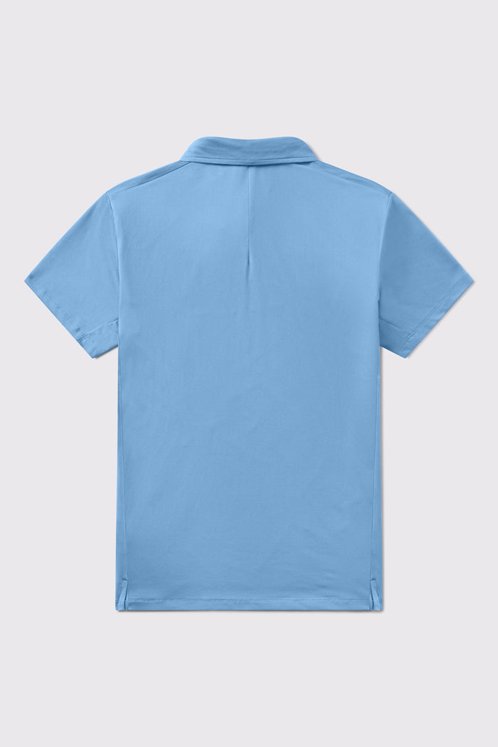 Havok Polo -Arctic Blue - photo from back flat lay #color_arctic-blue