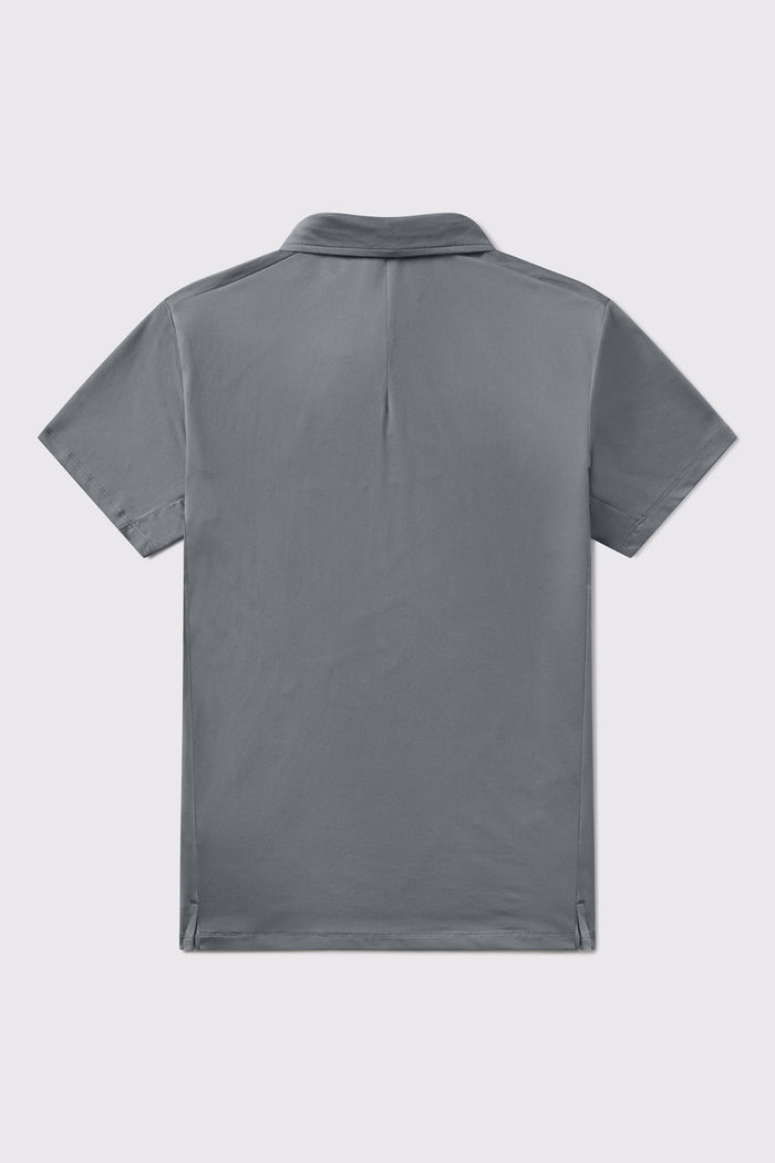 Havok Polo -Gray - photo from back flat lay #color_gray