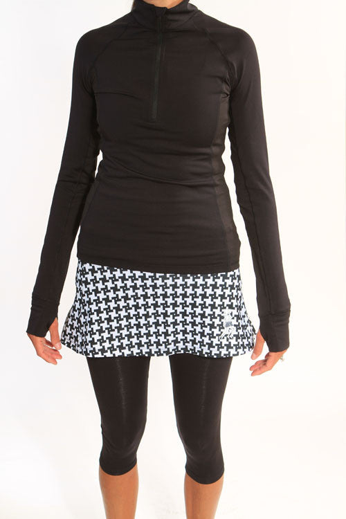 heartstooth capri skirt with black half zip