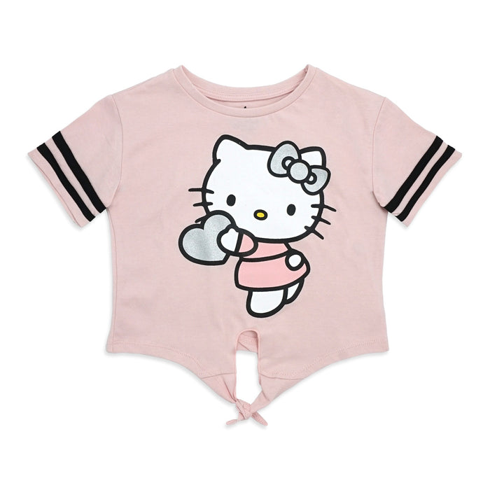 חליפת טייץ וחולצה קשורה Hello Kitty
