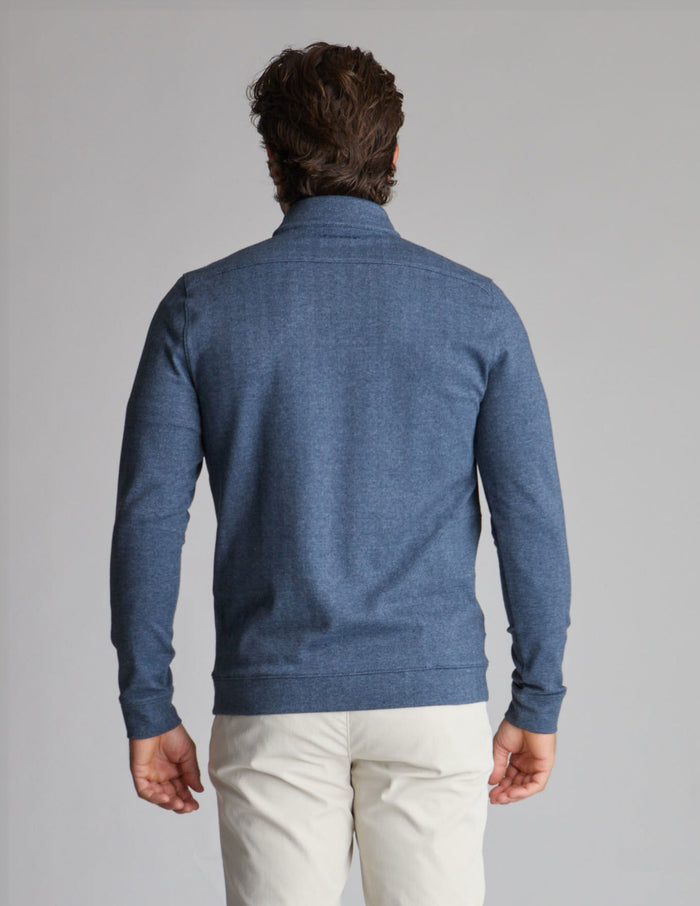 Herringbone Quarter Zip - Navy Blazer (The Hooligan Loki)