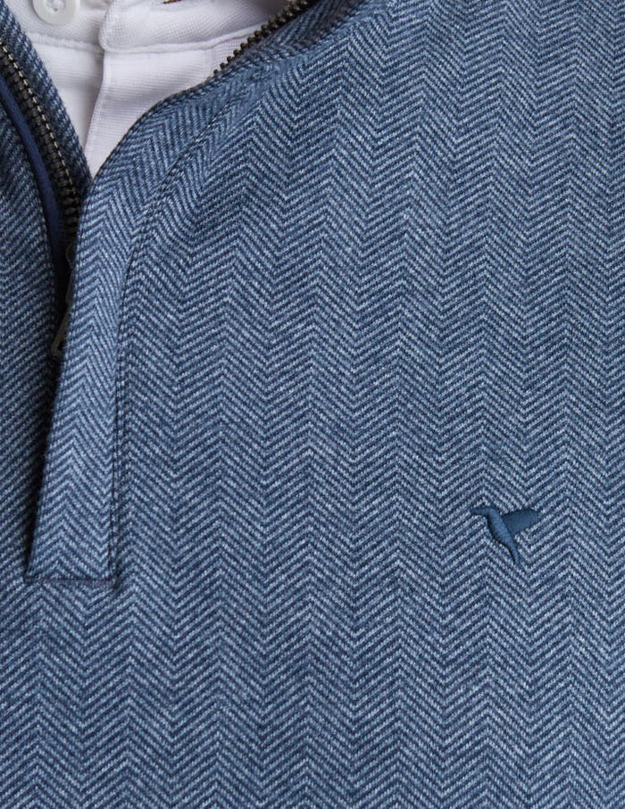 Herringbone Quarter Zip - Navy Blazer (The Hooligan Loki)