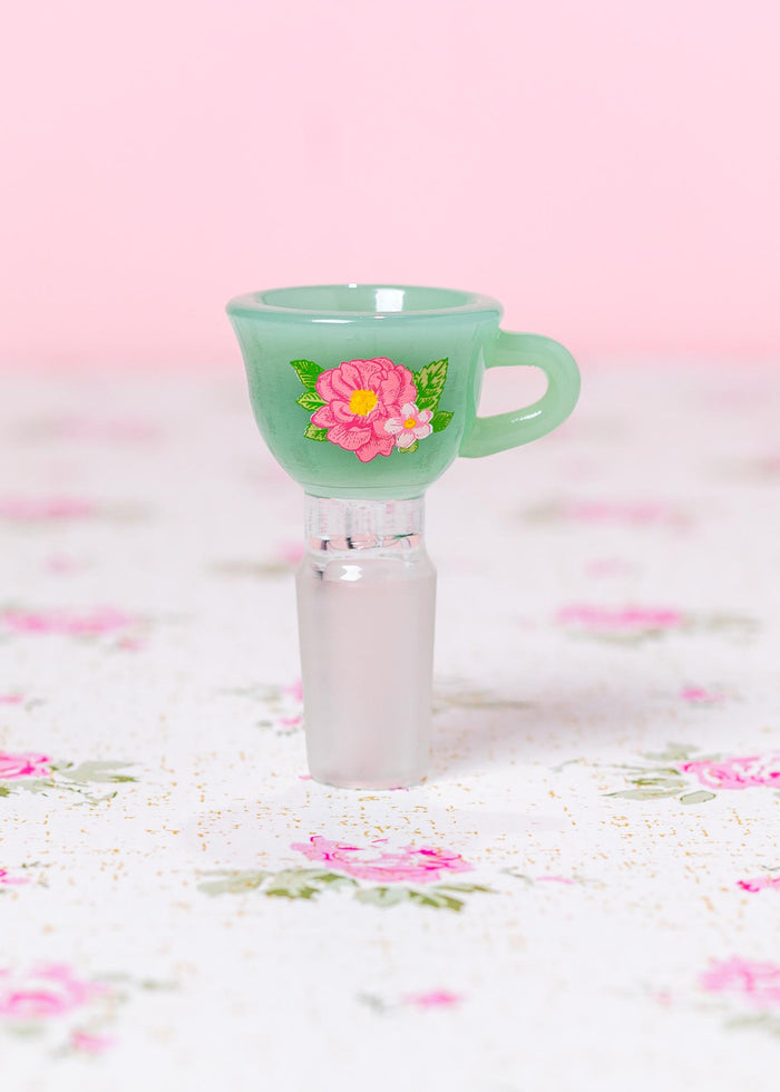JADE FLORAL TEACUP BOWL