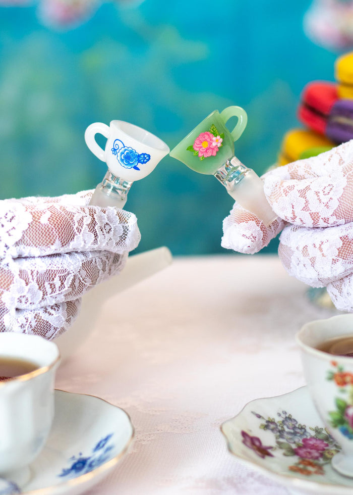 JADE FLORAL TEACUP BOWL