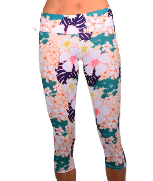 kona print running capri