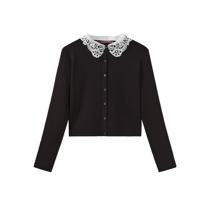 Lace Collar Cardigan