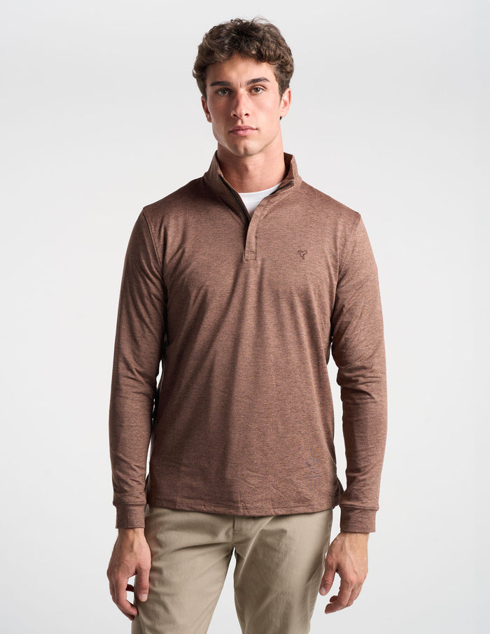 Last Layer Lined Q-Zip - Brown Heather (The Bandito)