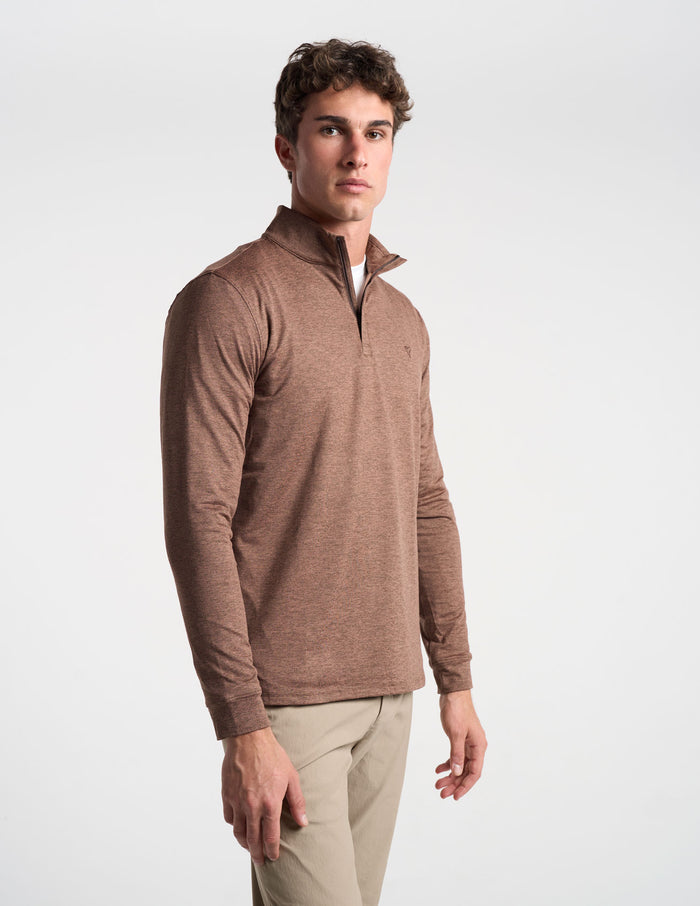 Last Layer Lined Q-Zip - Brown Heather (The Bandito)