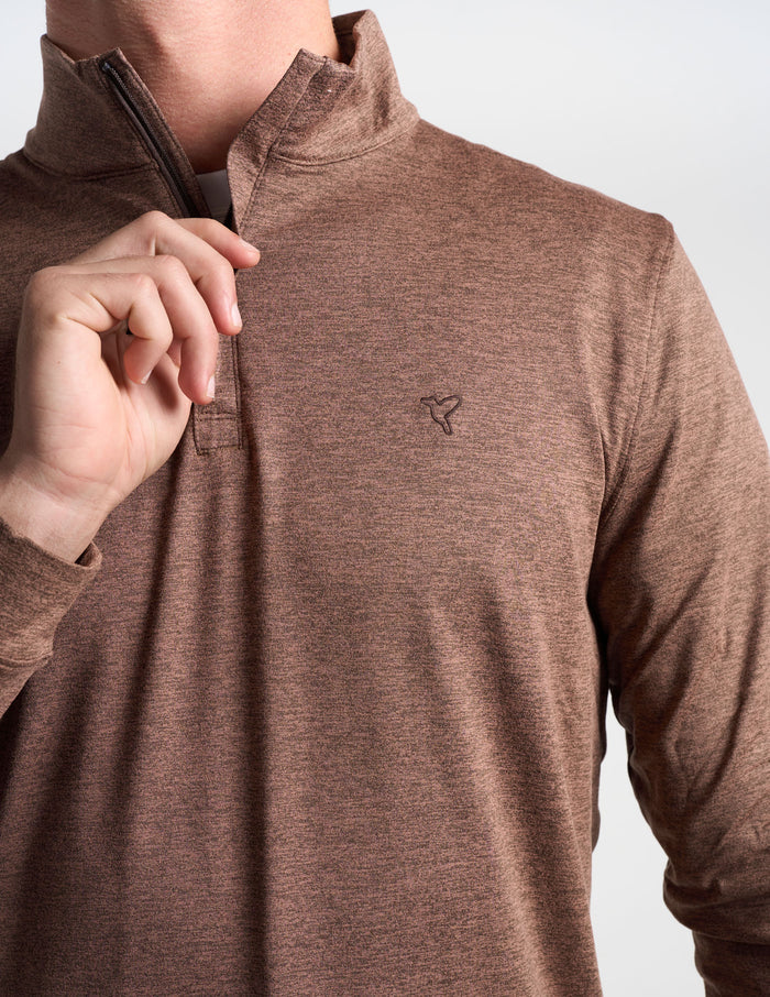 Last Layer Lined Q-Zip - Brown Heather (The Bandito)