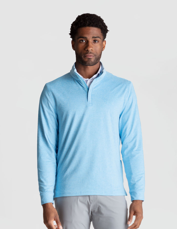 Last Layer Lined Q-Zip - Carolina Blue Heather (The Roadie)
