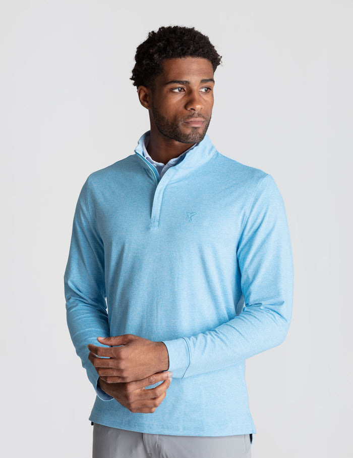 Last Layer Lined Q-Zip - Carolina Blue Heather (The Roadie)