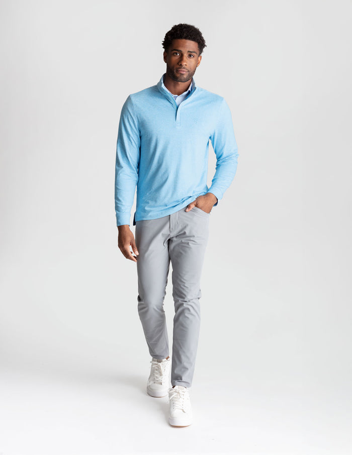 Last Layer Lined Q-Zip - Carolina Blue Heather (The Roadie)