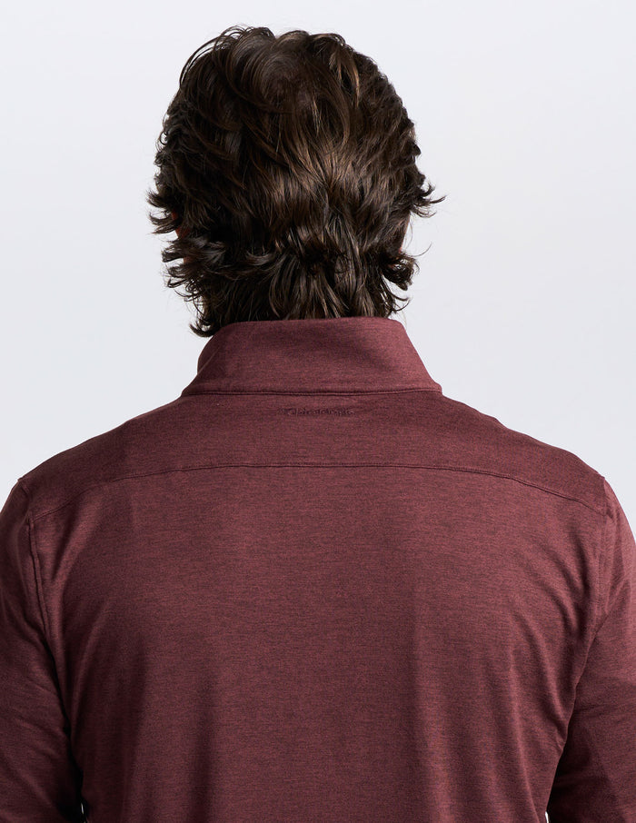 Last Layer Lined Q-Zip - Maroon Heather (The Scarlet Layer)