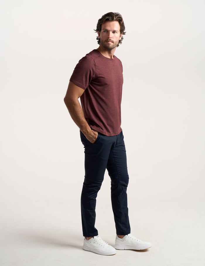 Last Layer Tee - Maroon Heather (The Oklahoma Drill)