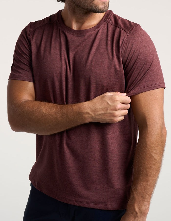 Last Layer Tee - Maroon Heather (The Oklahoma Drill)