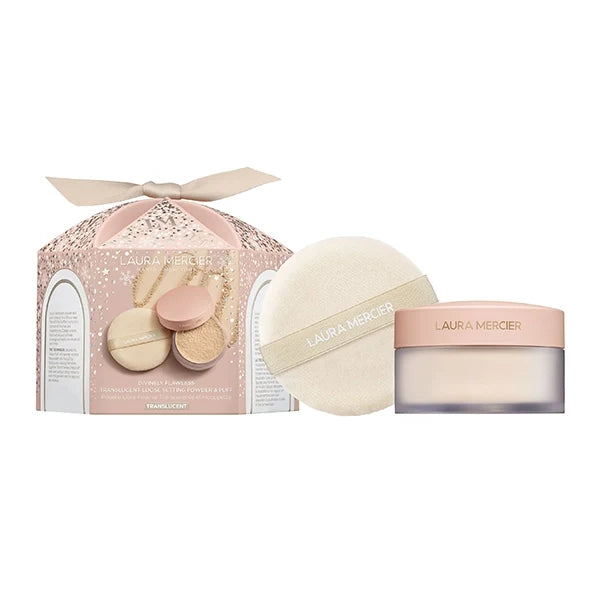 Laura Mercier - Divinely Flawless Translucent Loose Setting Powder & Puff -Translucent