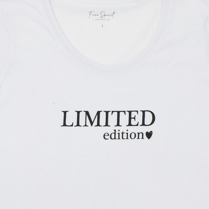 חולצה עם צווארון מעוגל מודפסת Limited Edition נשים