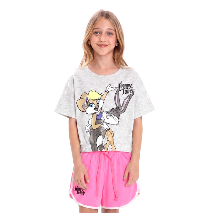 חליפת Looney Tunes חולצה סיומת גומי