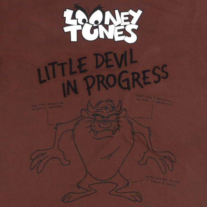 חולצה אוברסייז רקומה טאז Looney Tunes גברים