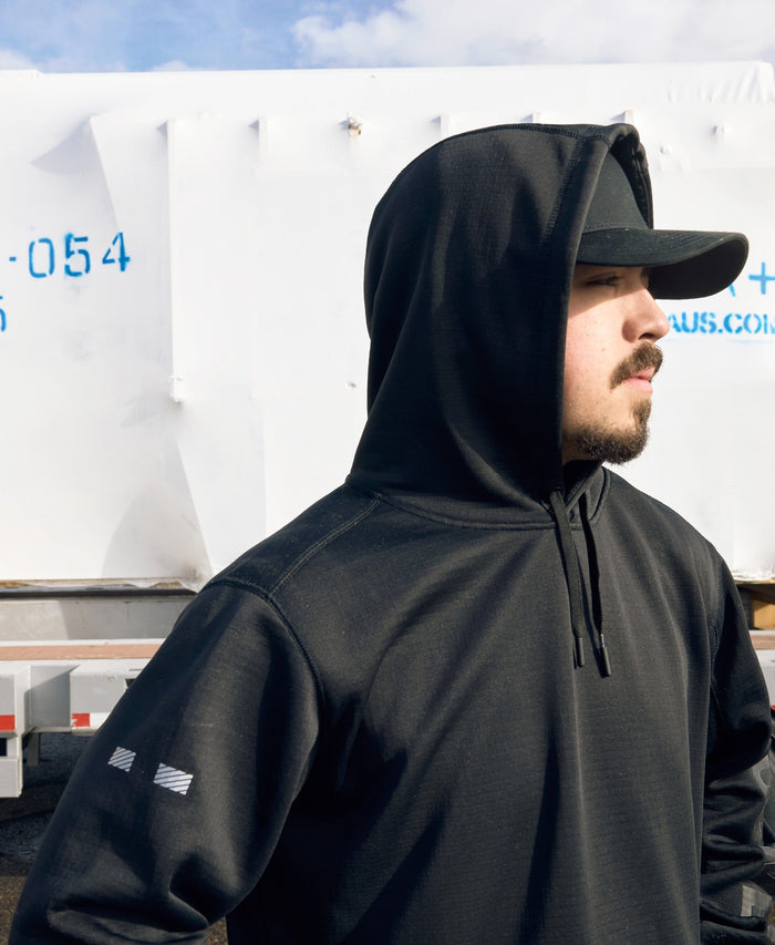 M2 Grid Pullover Hoodie - Men's Fit Truewerk #color_black