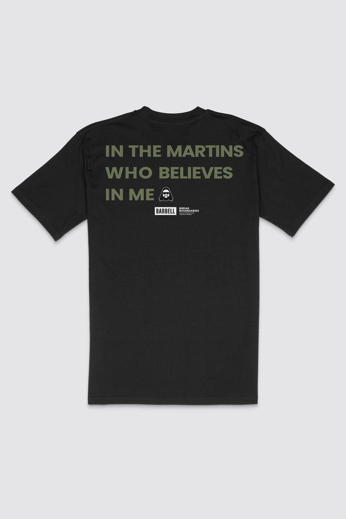 Martins Believe Tee - Black - photo from front flat lay #color_black