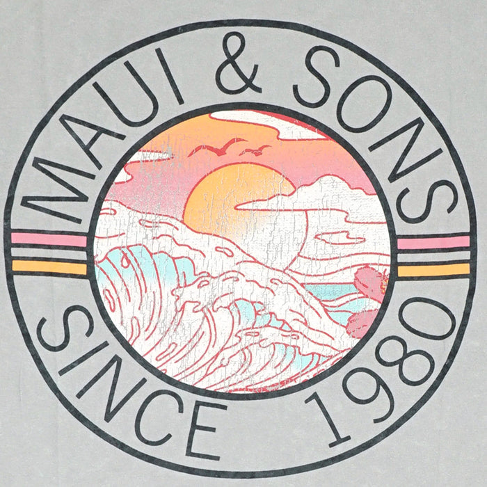 חולצה מודפסת Maui & Sons מלפנים ומאחור