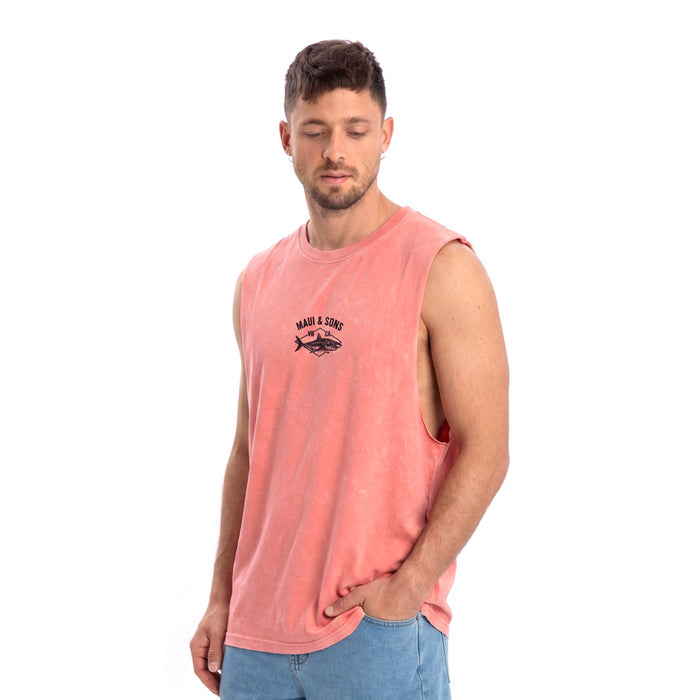 גופיה שטופה מודפסת דו צדדית Maui & Sons