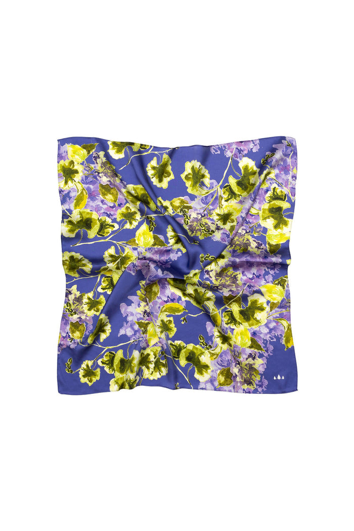 Floral patterned fabric on a white background