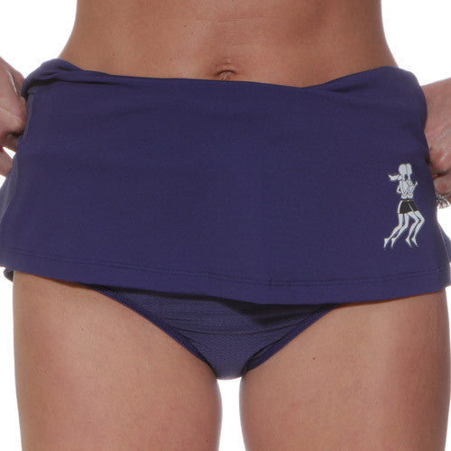 navy running skirt brief