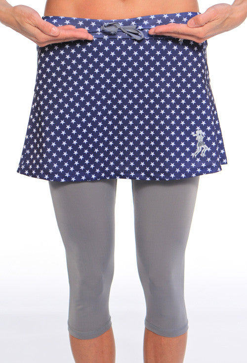 midnight stars capri skirt drawstring