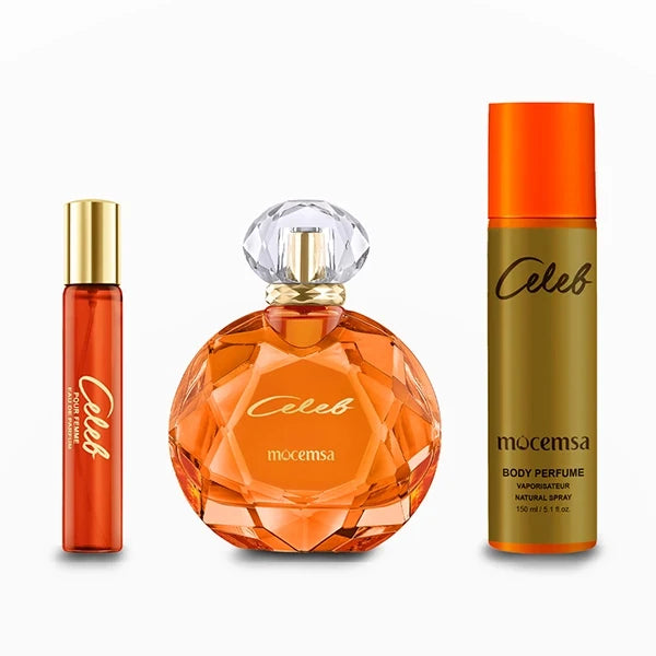 MOCEMSA CELEB GIFT SET -EDP 110ML AND TRAVEL SIZE 25ML AND DEO 150ML